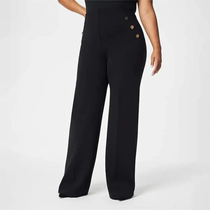 💖50 % Rabatt & kostenloser Versand💖 Damen-Plus-Size-Hochdehnbare Hochtaillen-Hosen mit weitem Bein-7