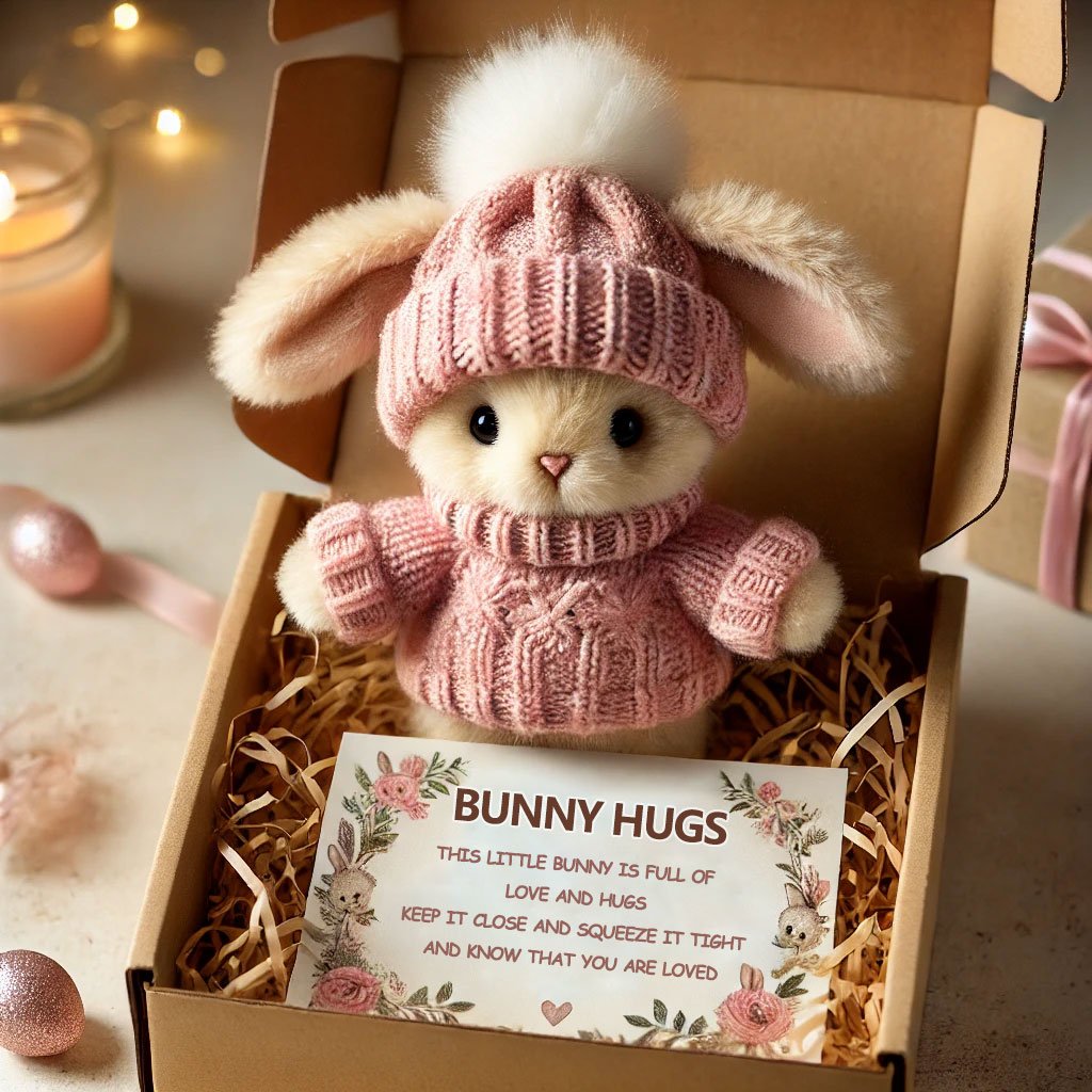 💖Handmade Mini Bunny Hug Cute Easter Gift🐇🎁-8