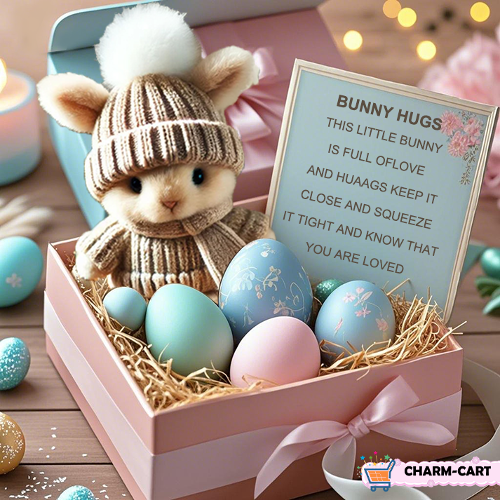 💖Handmade Mini Bunny Hug Cute Easter Gift🐇🎁-4