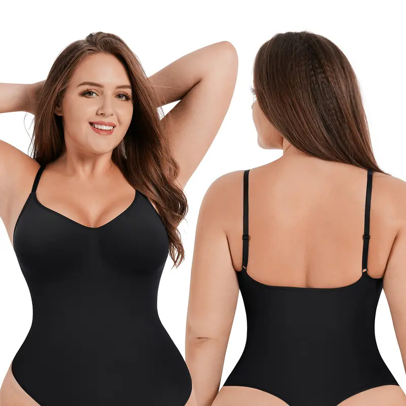 FeelinGirl #CHIL Seamless Covered Bust Jumpsuit Thong Bodysuit Fit Comfort Slimming Womenswear-15