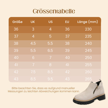🥾 Damenschuhe trendig und komfortabel, runde Spitze mit Zip 🌟👢-8