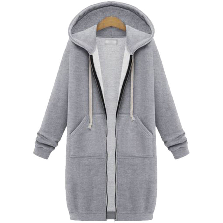 🔥✨Damen Fleece‑Kapuzenpullover mit Reißverschluss-18