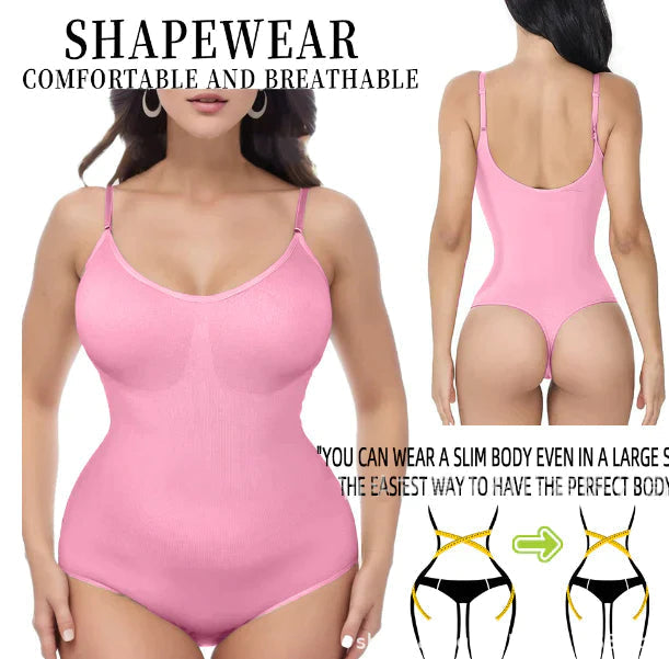 FeelinGirl #CHIL Seamless Covered Bust Jumpsuit Thong Bodysuit Fit Comfort Slimming Womenswear-8
