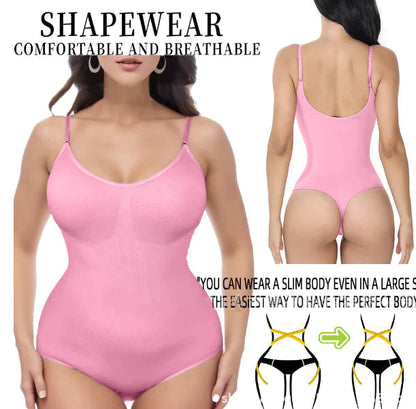 FeelinGirl #CHIL Seamless Covered Bust Jumpsuit Thong Bodysuit Fit Comfort Slimming Womenswear-8