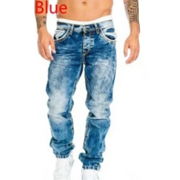 Kreative Stretch-Jeans für Herren, minimalistischer Stil, ideal für den Sommer, Emo-Stil-12