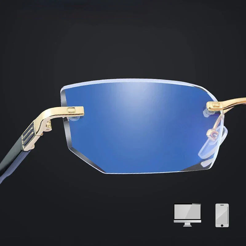 Blaues Licht blockiert randlose Lesebrille für Presbyopie