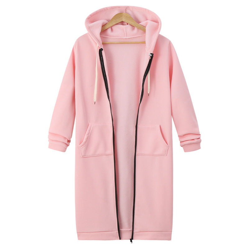🔥✨Damen Fleece‑Kapuzenpullover mit Reißverschluss-17