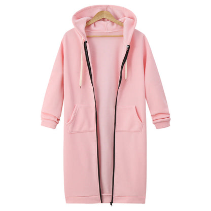 🔥✨Damen Fleece‑Kapuzenpullover mit Reißverschluss-17