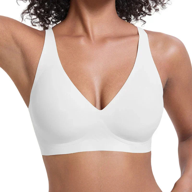 👙 50% RABATT! 💕 Nahtloser kabelloser Push-up-BH für Damen – Tiefes V, unsichtbar & bequem – Perfekt unter tief ausgeschnittenen oder engen Oberteilen – natürliches Dekolleté ohne Bügel ✨🌸