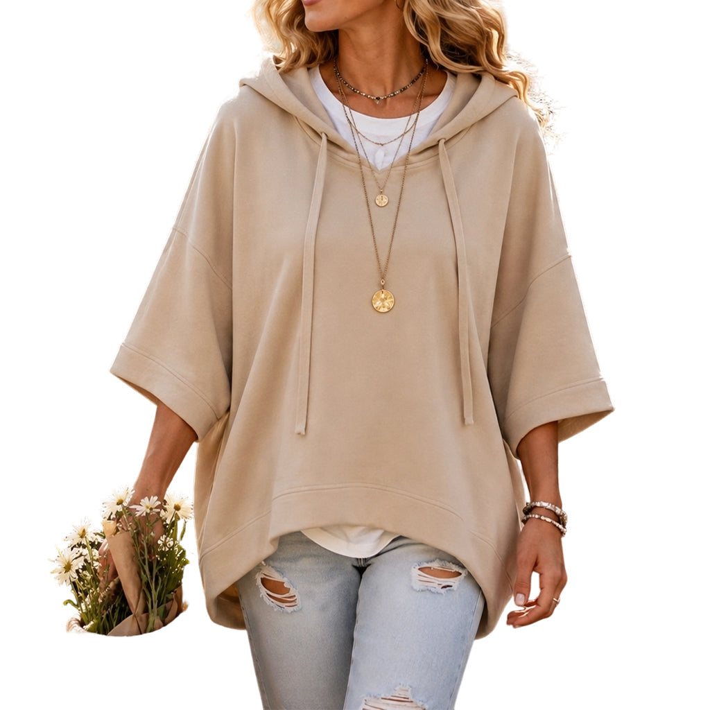 📢📢50%Rabatt!!!🎉✨Weites Hoodie mit weiten Ärmeln für Damen, legeres Sweatshirt-12