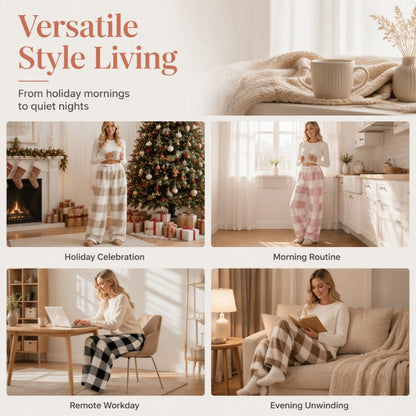 👖 50 % RABATT | Kuschelige Wärme & entspannter Komfort – Winterliche Vintage-Karohose mit geradem Bein