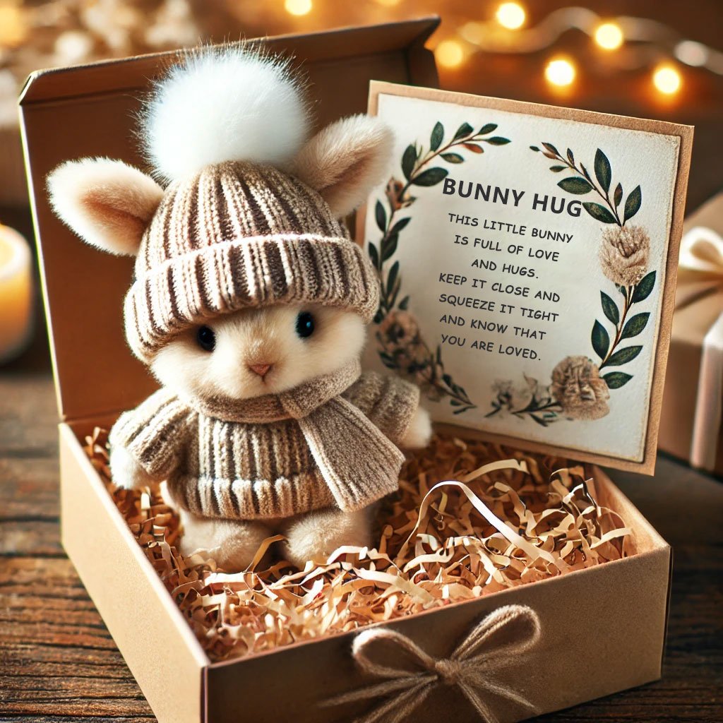 💖Handmade Mini Bunny Hug Cute Easter Gift🐇🎁-6