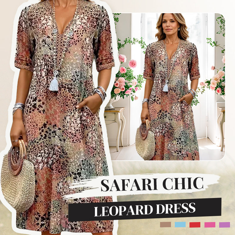 💥Vestido Leopardo Safari Chic