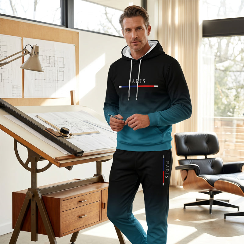 📢📢50%Rabatt!!!🎉🔥 Komplett mit Hoodie & Hose — Mit Kängurutasche und Kordelzug am Bund. Perfekt für das Gym und die Straße!-5