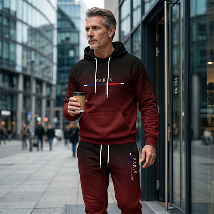 📢📢50%Rabatt!!!🎉🔥 Komplett mit Hoodie & Hose — Mit Kängurutasche und Kordelzug am Bund. Perfekt für das Gym und die Straße!-4