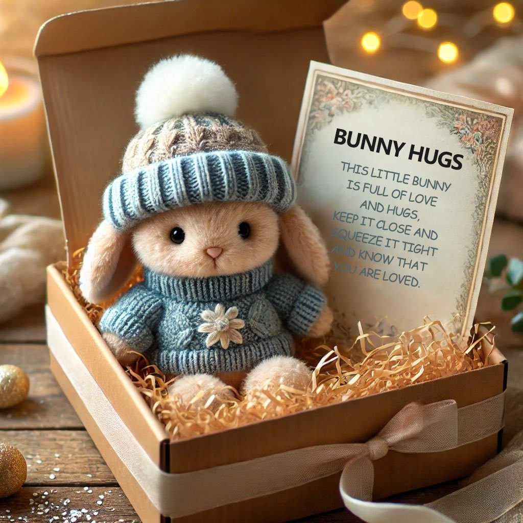 💖Handmade Mini Bunny Hug Cute Easter Gift🐇🎁-7