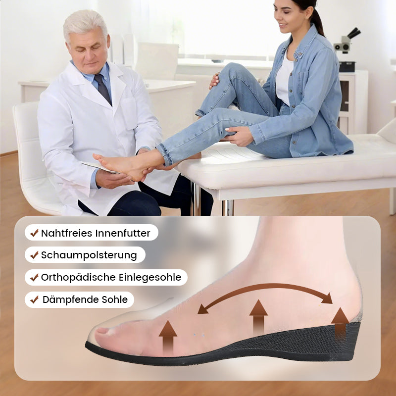 💃🔥Letzter Tag Promotion 50% Rabatt🔥Elegante feste Farbe elastische Riemen niedrige Keilschuhe-1