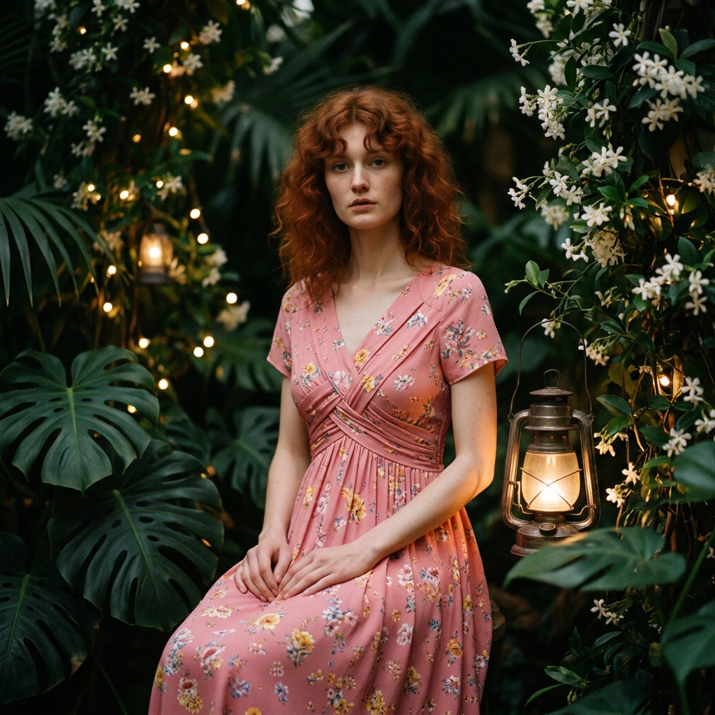 🔥Heißer Verkauf 50% Rabatt🔥👗Damenkleid mit V-Ausschnitt, Blumenmuster und gedrehter Taille✨