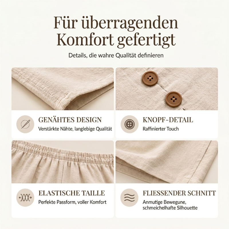 📈 Verkaufshit Nr. 1 – direkt 50%! Set aus ärmellosem Damenoberteil mit Knöpfen und lockerer Hose-1
