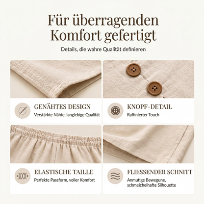 📈 Verkaufshit Nr. 1 – direkt 50%! Set aus ärmellosem Damenoberteil mit Knöpfen und lockerer Hose-1