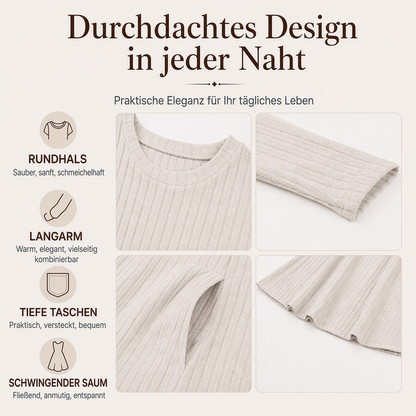 📢📢50%Rabatt!!!🎉🔥Langärmelige Herbstkleider mit quadratischem Ausschnitt für Frauen