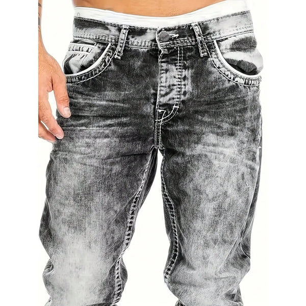 Kreative Stretch-Jeans für Herren, minimalistischer Stil, ideal für den Sommer, Emo-Stil-2