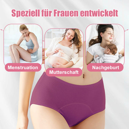 🌸 KAUFE 2, ERHALTE 1 GRATIS! 🩲 Hoch taillierte auslaufsichere Höschen – Atmungsaktiv, weich & unsichtbar – Ideal für leichte bis mittlere Tage 🌿