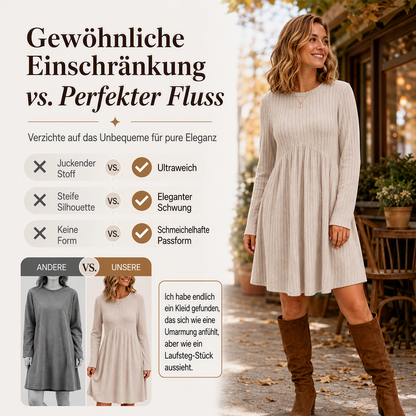📢📢50%Rabatt!!!🎉🔥Langärmelige Herbstkleider mit quadratischem Ausschnitt für Frauen