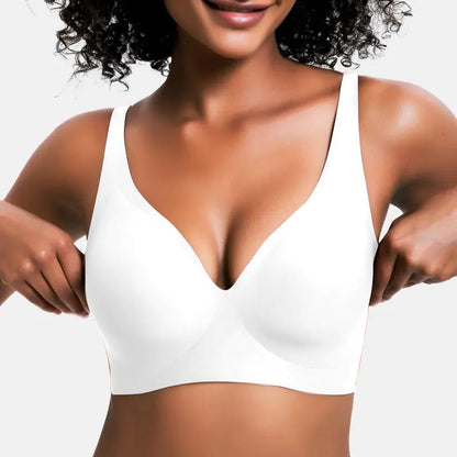 👙 50% RABATT! 💕 Nahtloser kabelloser Push-up-BH für Damen – Tiefes V, unsichtbar & bequem – Perfekt unter tief ausgeschnittenen oder engen Oberteilen – natürliches Dekolleté ohne Bügel ✨🌸