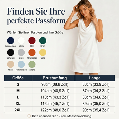 👗 50% RABATT! ⏰ Elegantes Slim-Fit-Kleid mit Wasserfallausschnitt – Ärmellos & mit Seitentaschen – Vielseitig & schmeichelhaft – perfekt für Büro, Dinner oder einen stilvollen Auftritt im Alltag ✨🌸-5