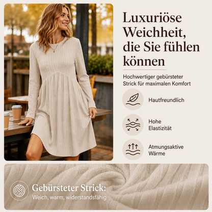 📢📢50%Rabatt!!!🎉🔥Langärmelige Herbstkleider mit quadratischem Ausschnitt für Frauen