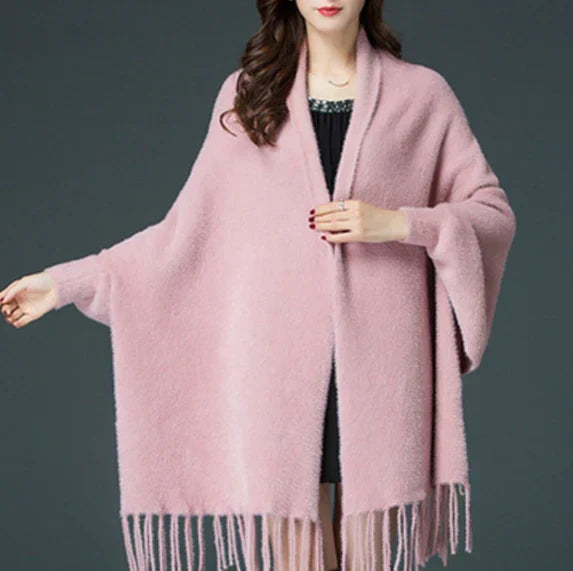 🍂Herbst-Specials🍂Langärmliger, lässiger Schalmantel mit Quaste für Damen-7