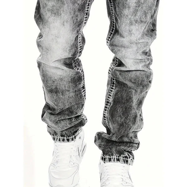 Kreative Stretch-Jeans für Herren, minimalistischer Stil, ideal für den Sommer, Emo-Stil-4