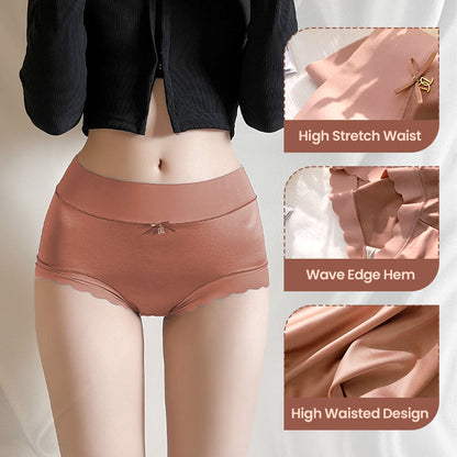 🥰Atmungsaktive Damen-Slips aus hochelastischem Satin mit Baumwollfutter, gesund, bequem und nahtlos-4