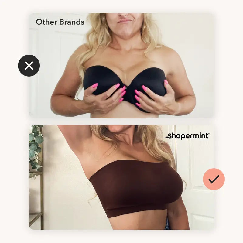 🌸👙 Verwandelbarer 2-in-1 Bandeau-BH mit abnehmbaren Trägern – Nahtloser Komfort-BH für trägerlose Kleidung & Alltag