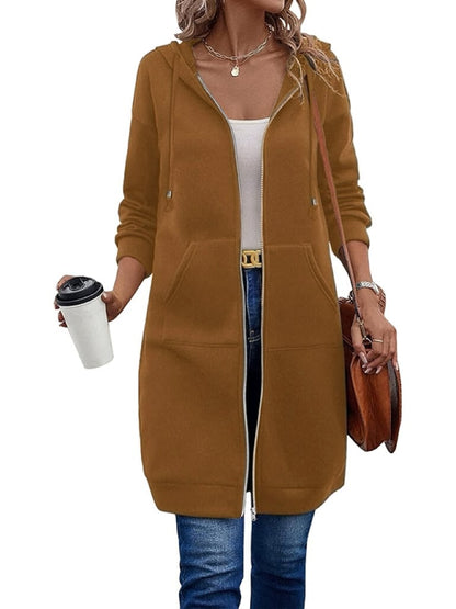 🔥✨Damen Fleece‑Kapuzenpullover mit Reißverschluss-13