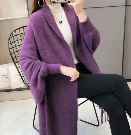 🍂Herbst-Specials🍂Langärmliger, lässiger Schalmantel mit Quaste für Damen-8