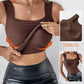 2-Piece Set💕Women’s U Neck Thermal Tank Tops with Built-In Bra-9