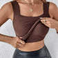2-Piece Set💕Women’s U Neck Thermal Tank Tops with Built-In Bra-8