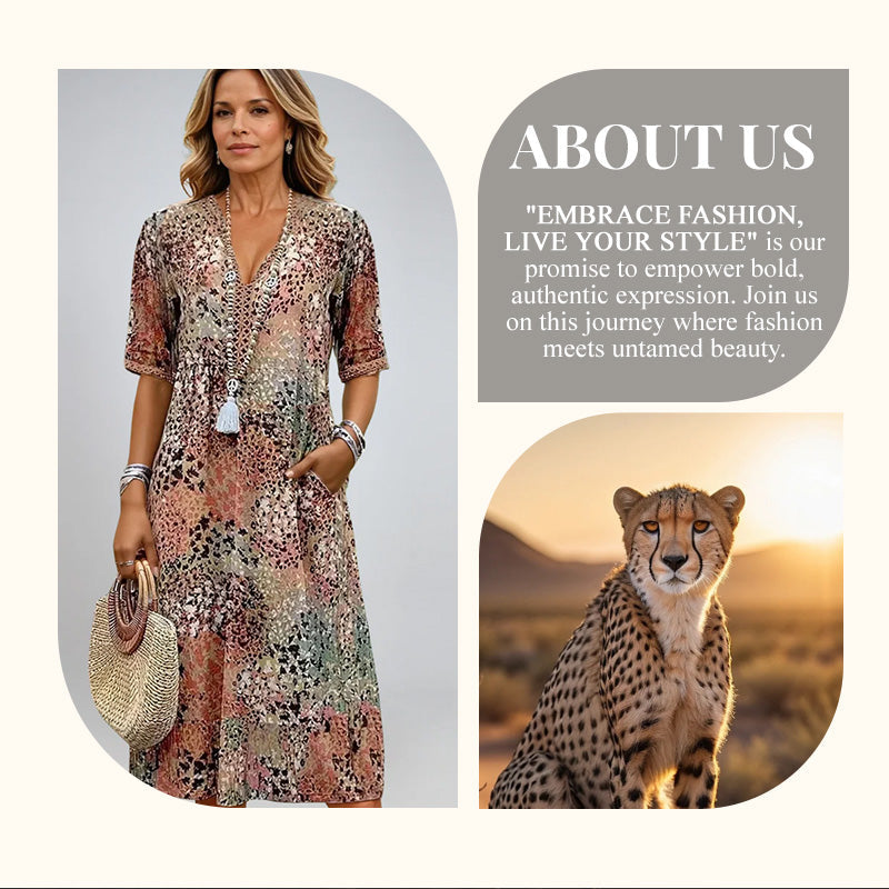 💥Vestido Leopardo Safari Chic