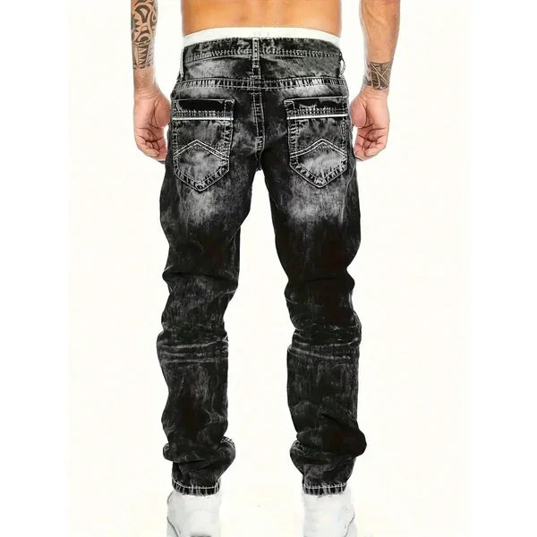 Kreative Stretch-Jeans für Herren, minimalistischer Stil, ideal für den Sommer, Emo-Stil-6