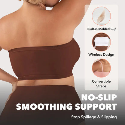 🌸👙 Verwandelbarer 2-in-1 Bandeau-BH mit abnehmbaren Trägern – Nahtloser Komfort-BH für trägerlose Kleidung & Alltag