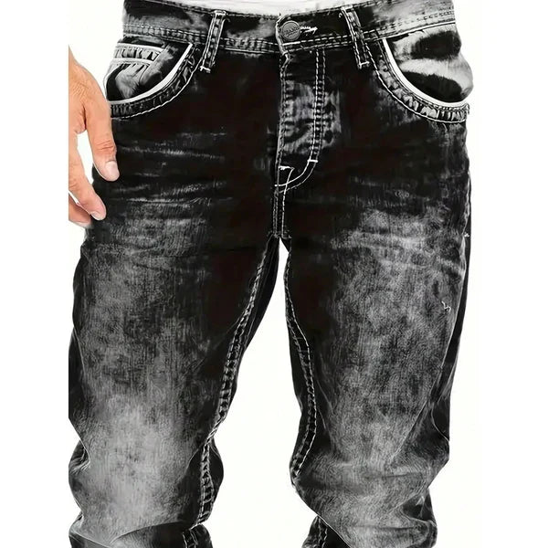 Kreative Stretch-Jeans für Herren, minimalistischer Stil, ideal für den Sommer, Emo-Stil-7