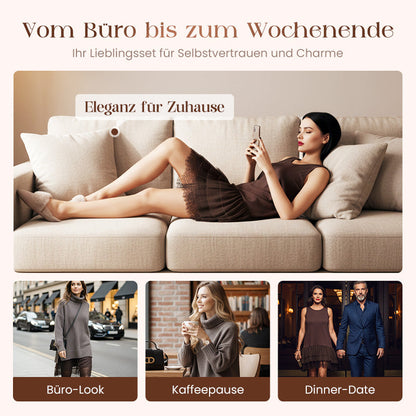 ❄️Heißer Verkauf 50 % Rabatt!!⚡Rollkragenpullover-Kleid-Set✈️ Kostenloser Versand