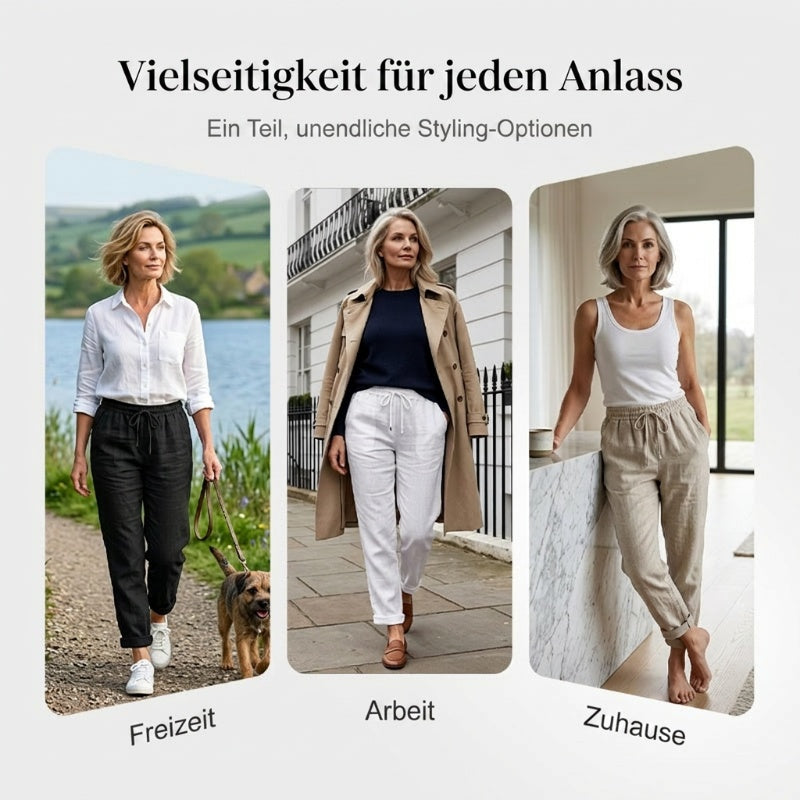 👖 50% RABATT! 🌿 Damenhose aus Baumwolle & Leinen – Elastischer Bund, atmungsaktiv & bequem – Perfekt für lässigen Sommer-Look ☀️-8