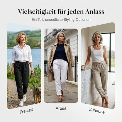 👖 50% RABATT! 🌿 Damenhose aus Baumwolle & Leinen – Elastischer Bund, atmungsaktiv & bequem – Perfekt für lässigen Sommer-Look ☀️-8