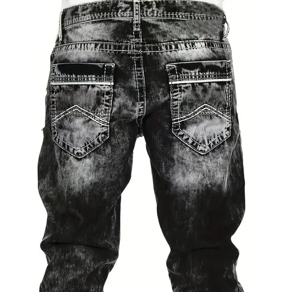 Kreative Stretch-Jeans für Herren, minimalistischer Stil, ideal für den Sommer, Emo-Stil-8
