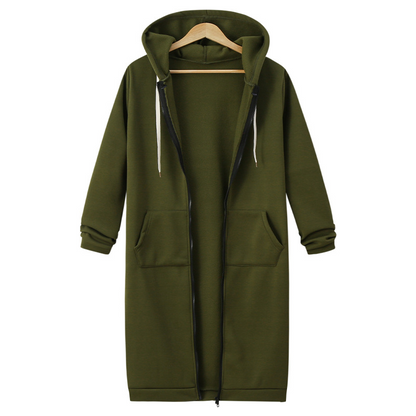 🔥✨Damen Fleece‑Kapuzenpullover mit Reißverschluss-20