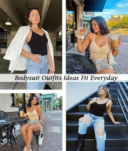 FeelinGirl #CHIL Seamless Covered Bust Jumpsuit Thong Bodysuit Fit Comfort Slimming Womenswear-4