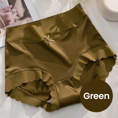 🥰Atmungsaktive Damen-Slips aus hochelastischem Satin mit Baumwollfutter, gesund, bequem und nahtlos-12
